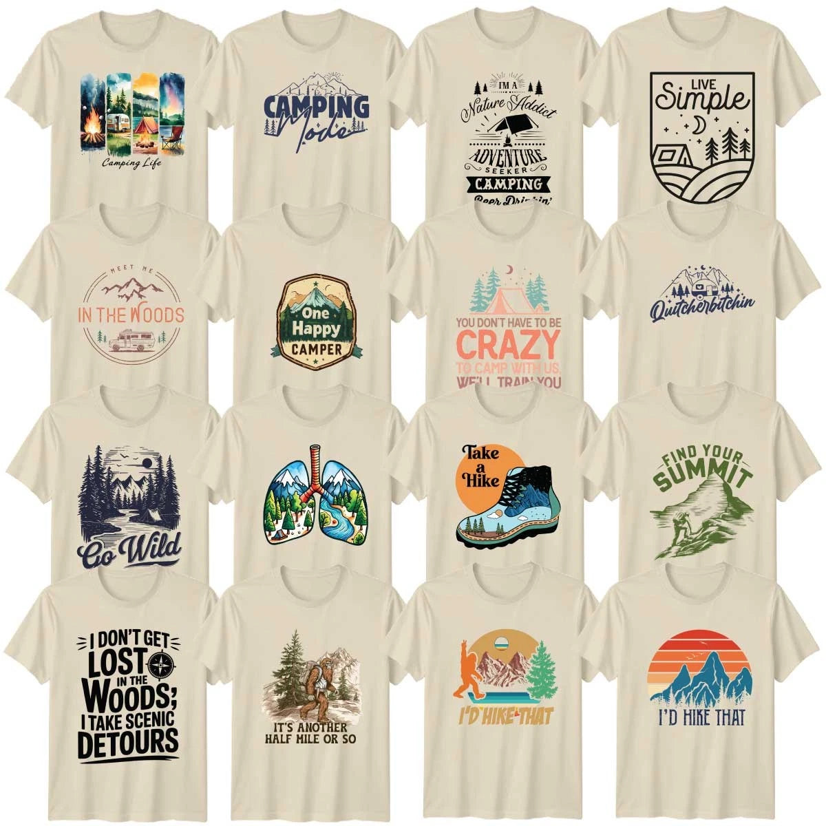 Funny Camping Adult T-Shirt Hiking Lake Life Outdoor Lover Gift