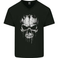 Dripping With Evil Skull Goth Gothic Heavy Metal Mens V-Neck Cotton T-Shirt