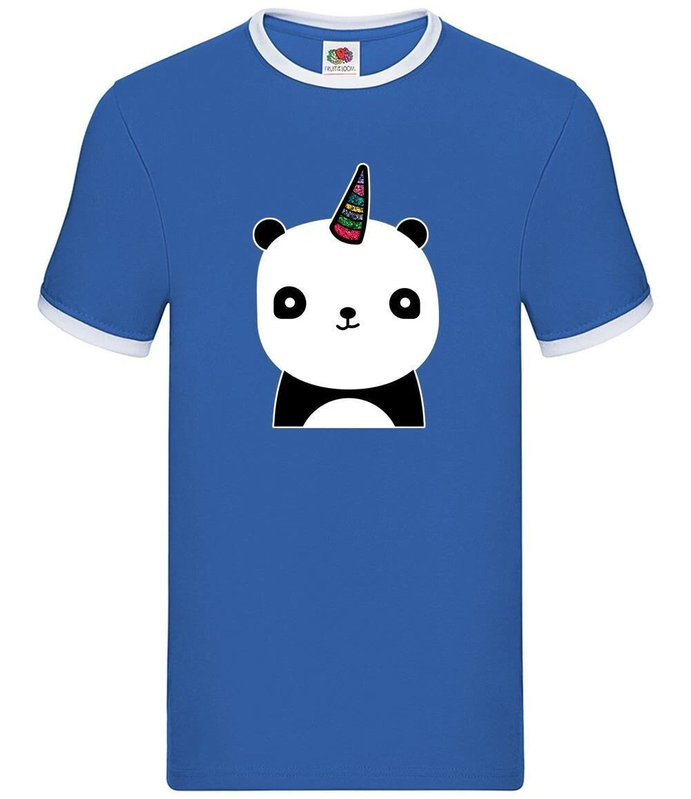 Pandacorn - Mens Ringer - Panda Unicorn Cute Fantasy Magical Gift