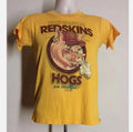 Vtg 1983 Washington Redskins Hogs Gold T-Shirt short sleeve tee