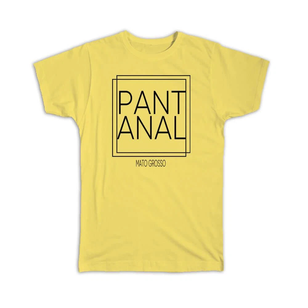 Gift T-Shirt : PANTANAL Mato Grosso Square Modern Minimalist Font
