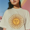 Vintage Sun Tarot T Shirt - Retro Sun Drawing - %100 Premium Cotton