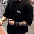 Oversized Cotton Workout Shirt Short Sleeve T Shirt Men GYM Outdoors Loose Fit