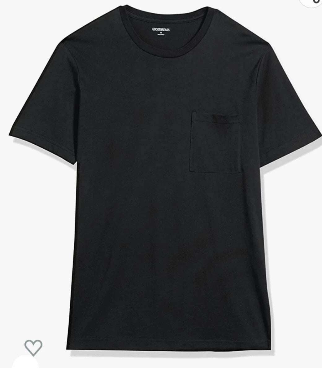 Goodthreads Men's Slim Fit Short Sleeve Black Crew Neck XXL - NWT  "A"