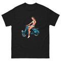 Blue Scooter Girl Mens T-Shirt mods modernism retro vintage cool ska soul