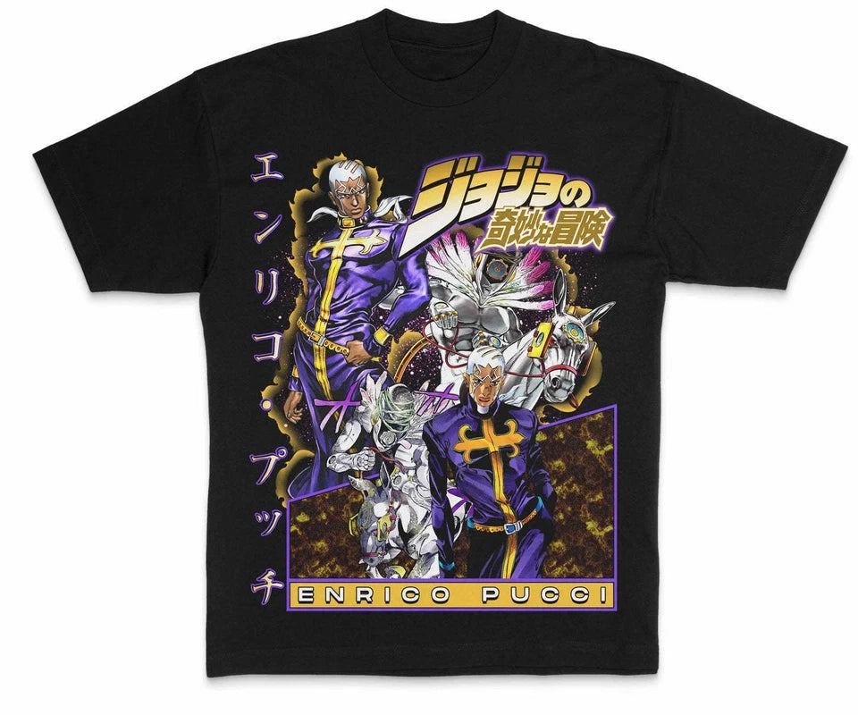JoJo's Bizarre Adventure Casual T-Shirt Graphic Cotton Tee Men 2