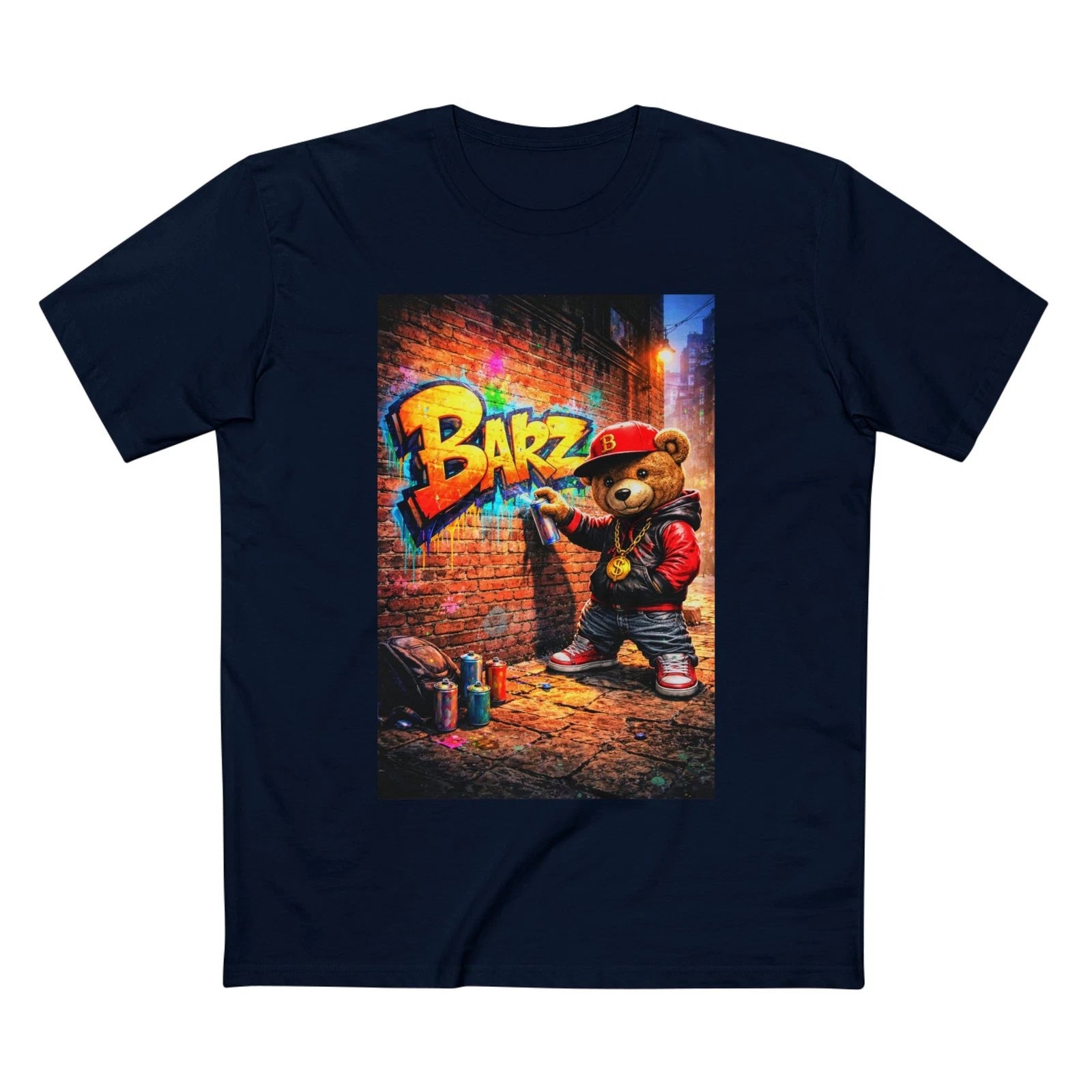 Graffiti Teddy Bear Tee | Urban Street Art Bear Shirt