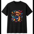 Puppy Shattered Dog Cute Mens T-Shirt Black 100% Cotton Top