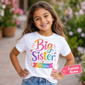 Personalised Big Sister Girls T Shirt