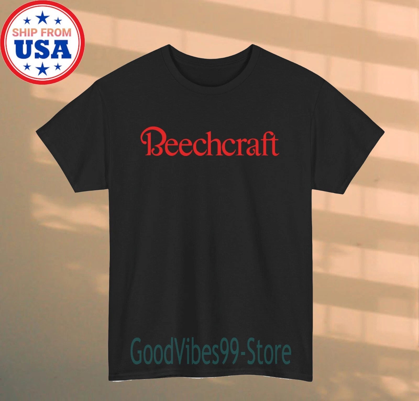 Beechcraft Aircraft Men's Black Size S-5XL