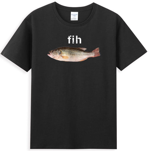 "Fih" Funny Misspelled Fish Meme Saying Vintage Men's T-Shirt