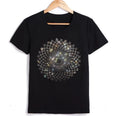 New Fashion Diamond Rhinestones Short Sleeve Luxury Men Black T-Shirt