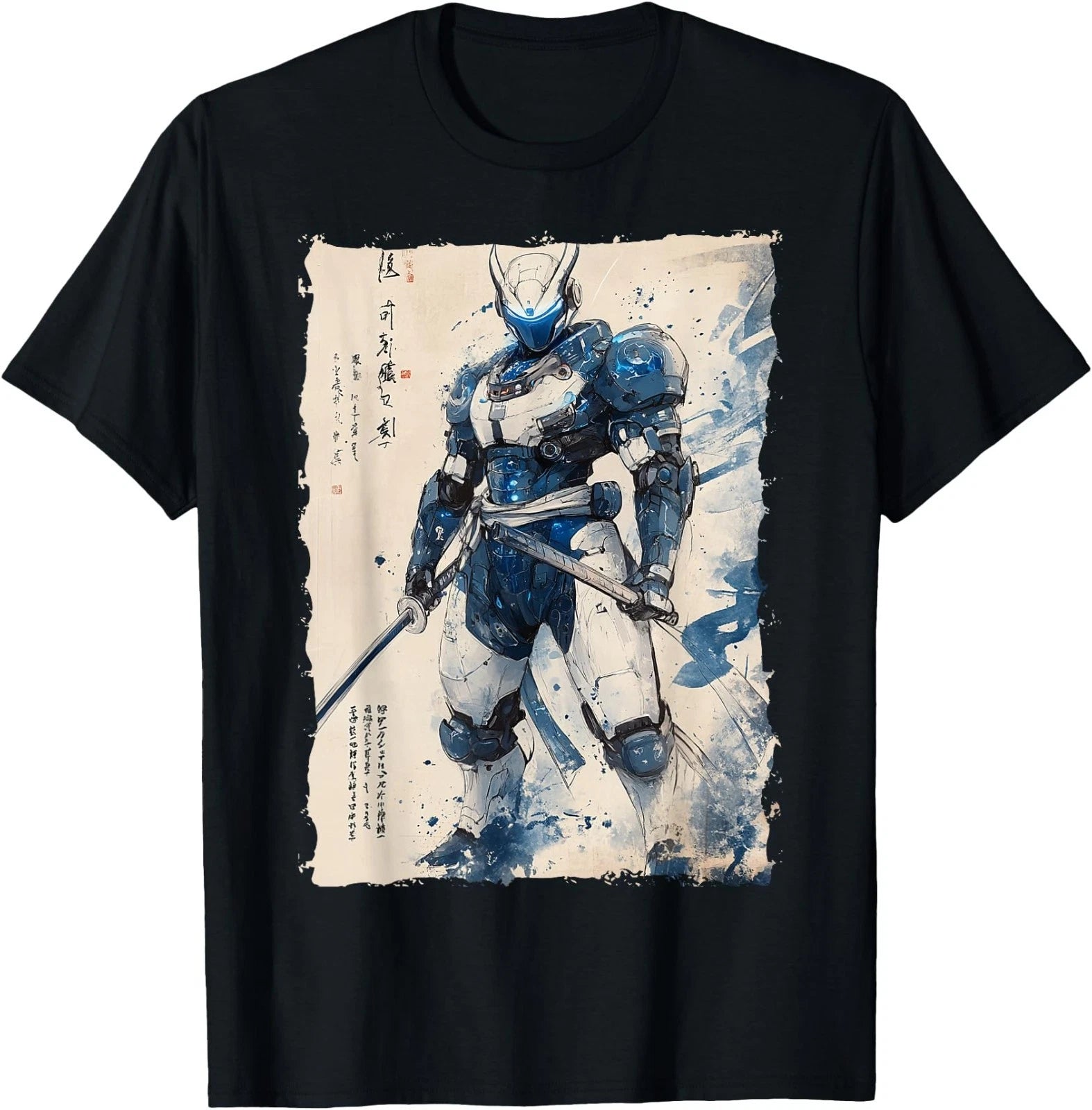 Cyber Samurai Mecha Ronin Futuristic Japan T-Shirt