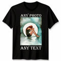 Personalised Unisex T Shirt Photo Text Printed Logo Stag Hen Party Graphic Tee