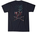 Howitzer Style Men's T-Shirt Skull Flag Military Grunt MFG