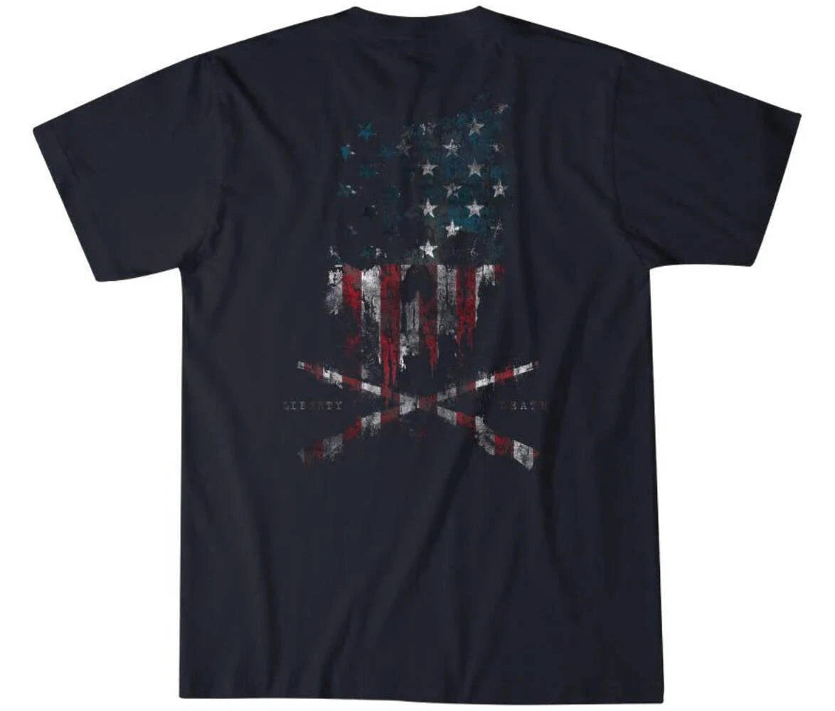 Howitzer Style Men's T-Shirt Skull Flag Military Grunt MFG