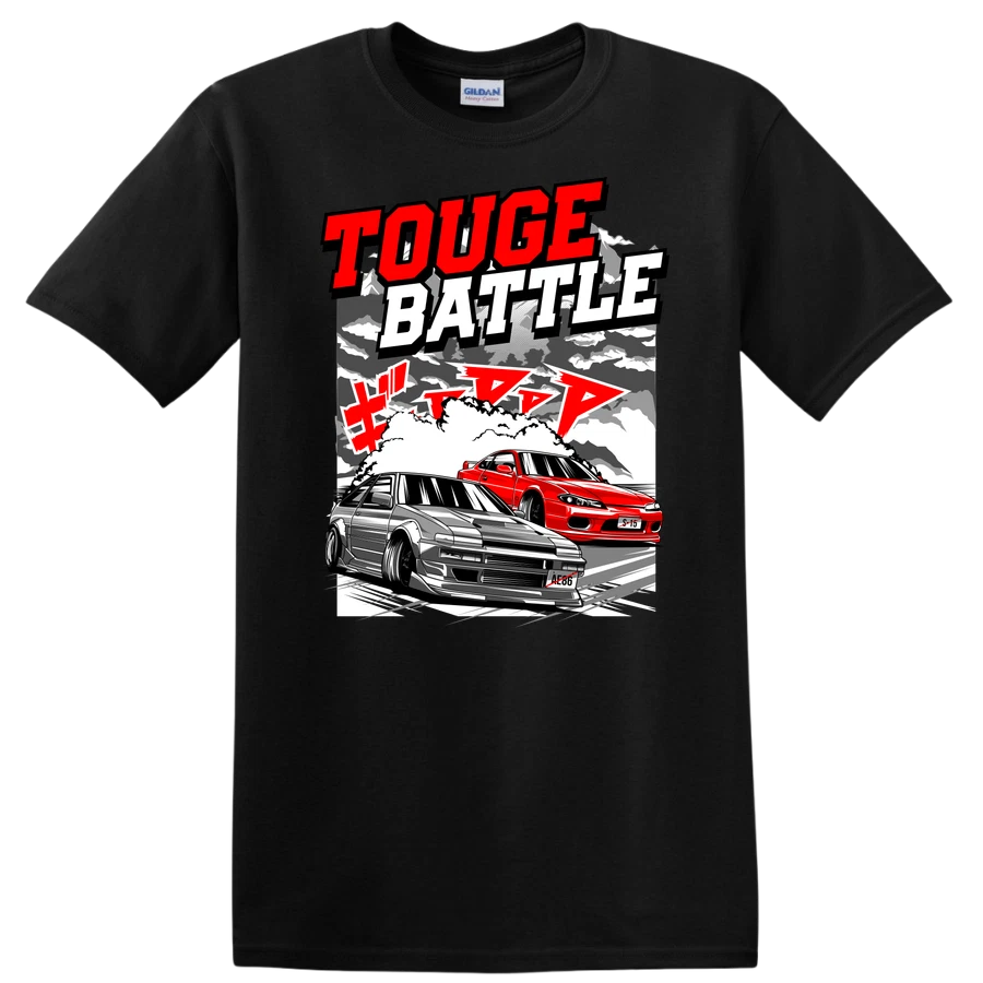 Touge Battle Car T Shirt Cool Drift Racing Graphic Tee Street Style AF86 S15