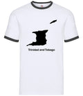 Trinidad and Tobago Silhouette - Mens Ringer - Port of Spain Caribbean Flag
