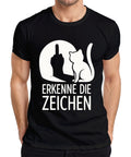 Recognize The Signs Cat Middle Finger Humour Gift Cats Mens T-Shirt