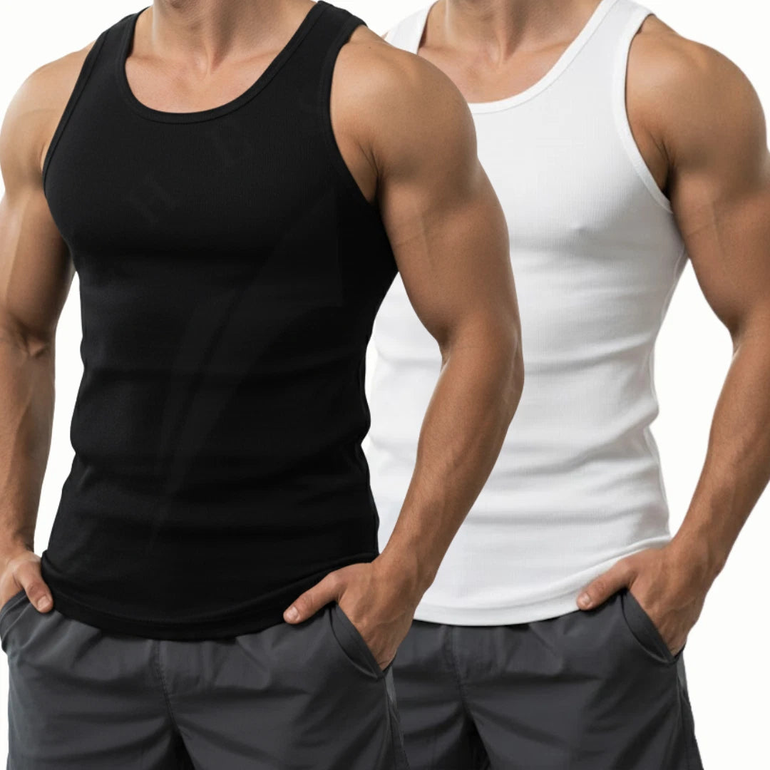 12 PCS MENS VESTS 100% COTTON TANK TOP SUMMER TRAINING GYM TOPS PLAIN S-2XL UK.