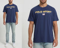 POLO RALPH LAUREN FLAG LOGO TEE T-Shirt Tee Classic Fit Pure Cotton Top WOW