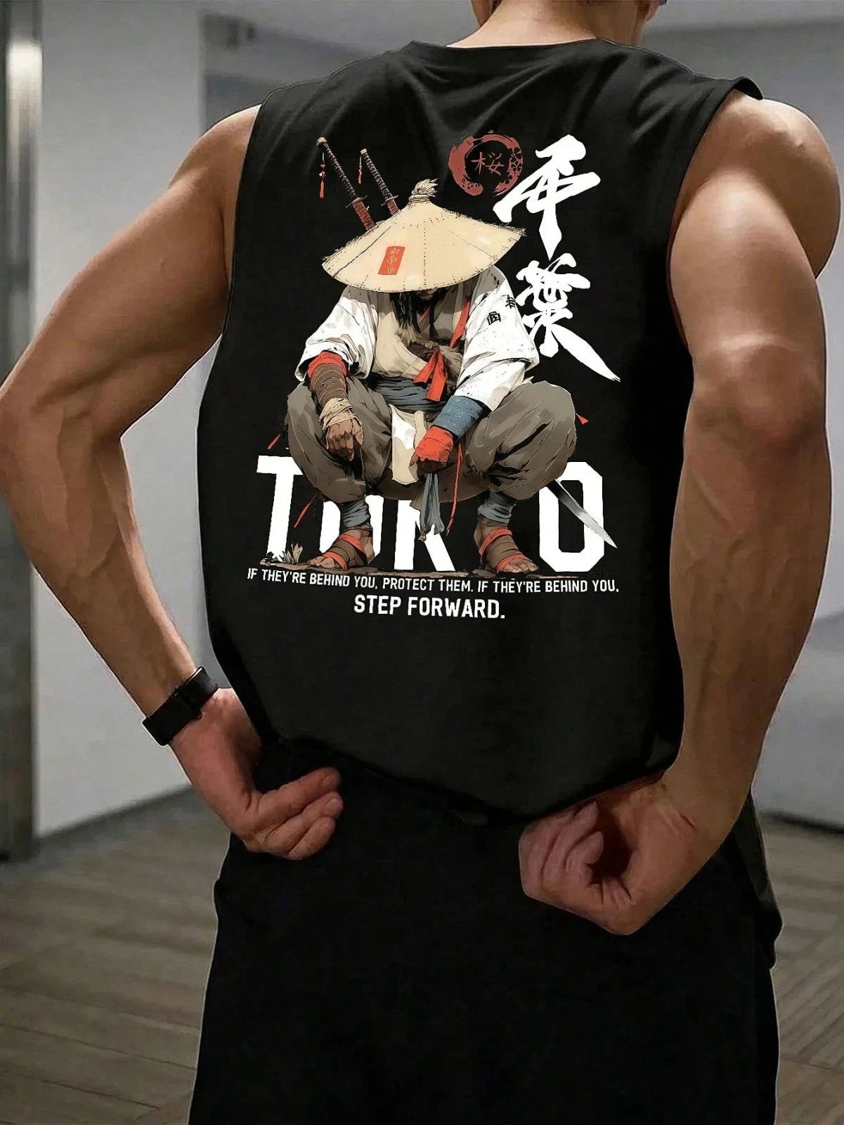 Men's Printed Sleeveless Tank Top Casual Gym Fitness Workout Running Athletic