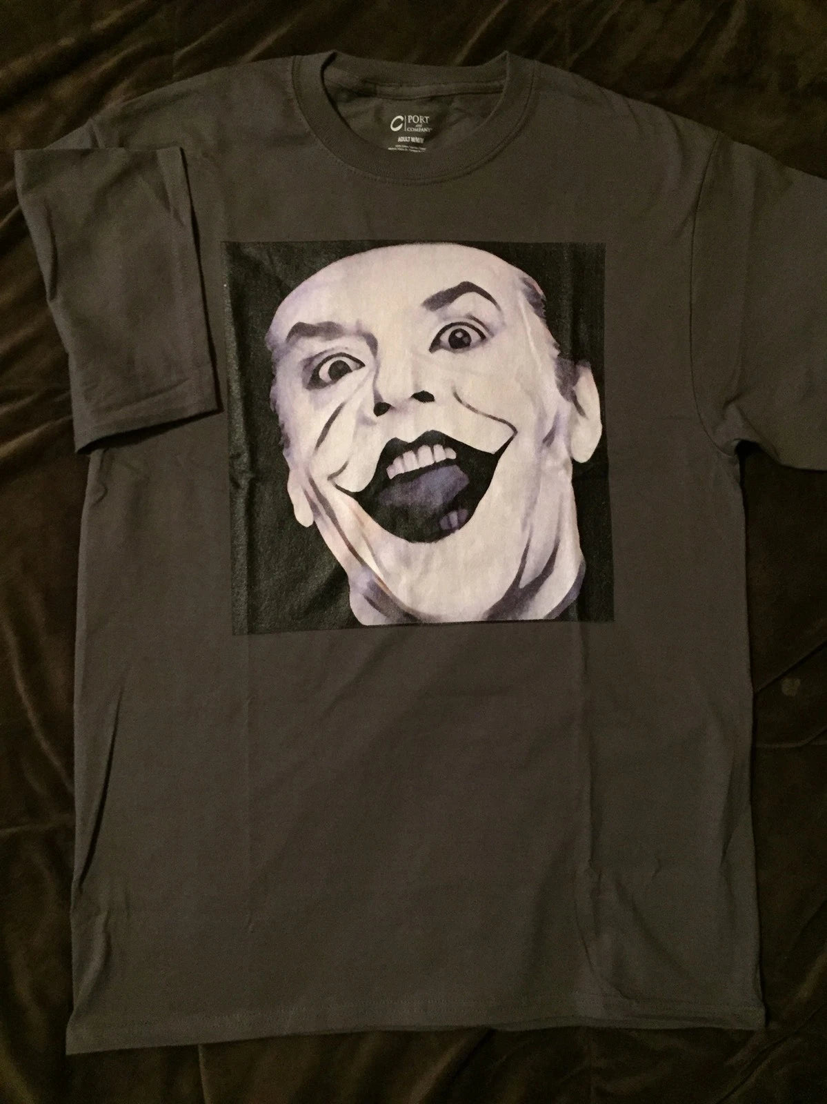 JOKER- Jack Nicholson, Tim Burton T-Shirt size X-LARGE XL Mens Gray- Herb Ritts