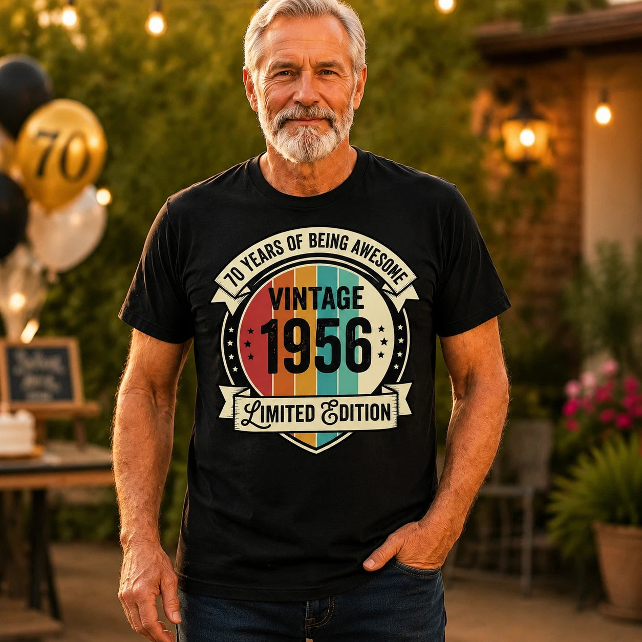 Vintage 1956 Limited Edition 70th Birthday T Shirt For Old
