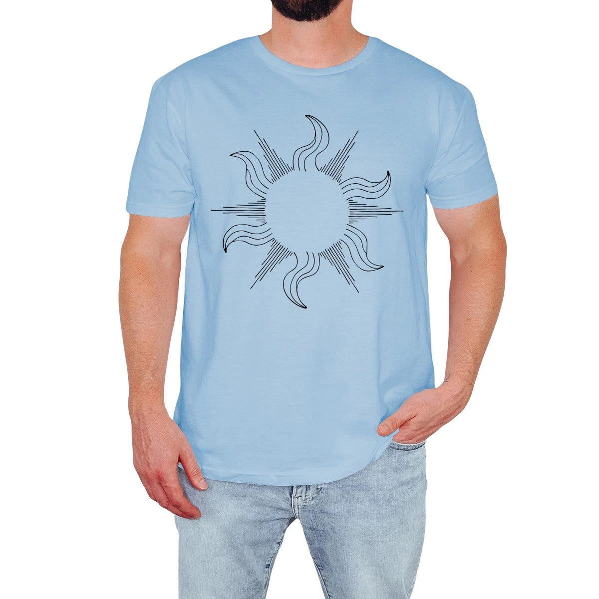 Sun Graphic Mens T-Shirt Stylish Sun Design Nature Lover Summer Gift