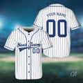 Personalized Name Team Custom Stripe Line Color Baseball Jersey For Baseball Fan