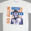 GG Allin Hardcore Metal Punk Rock Short Sleeve White Unisex T-shirt S-3XL