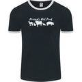 Vegan Animals Are Friends Not Food Mens Ringer T-Shirt FotL