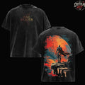 Limited Darrow Howler “Hail Reaper” Graphic T-Shirt Red Rising Vintage Acid Wash