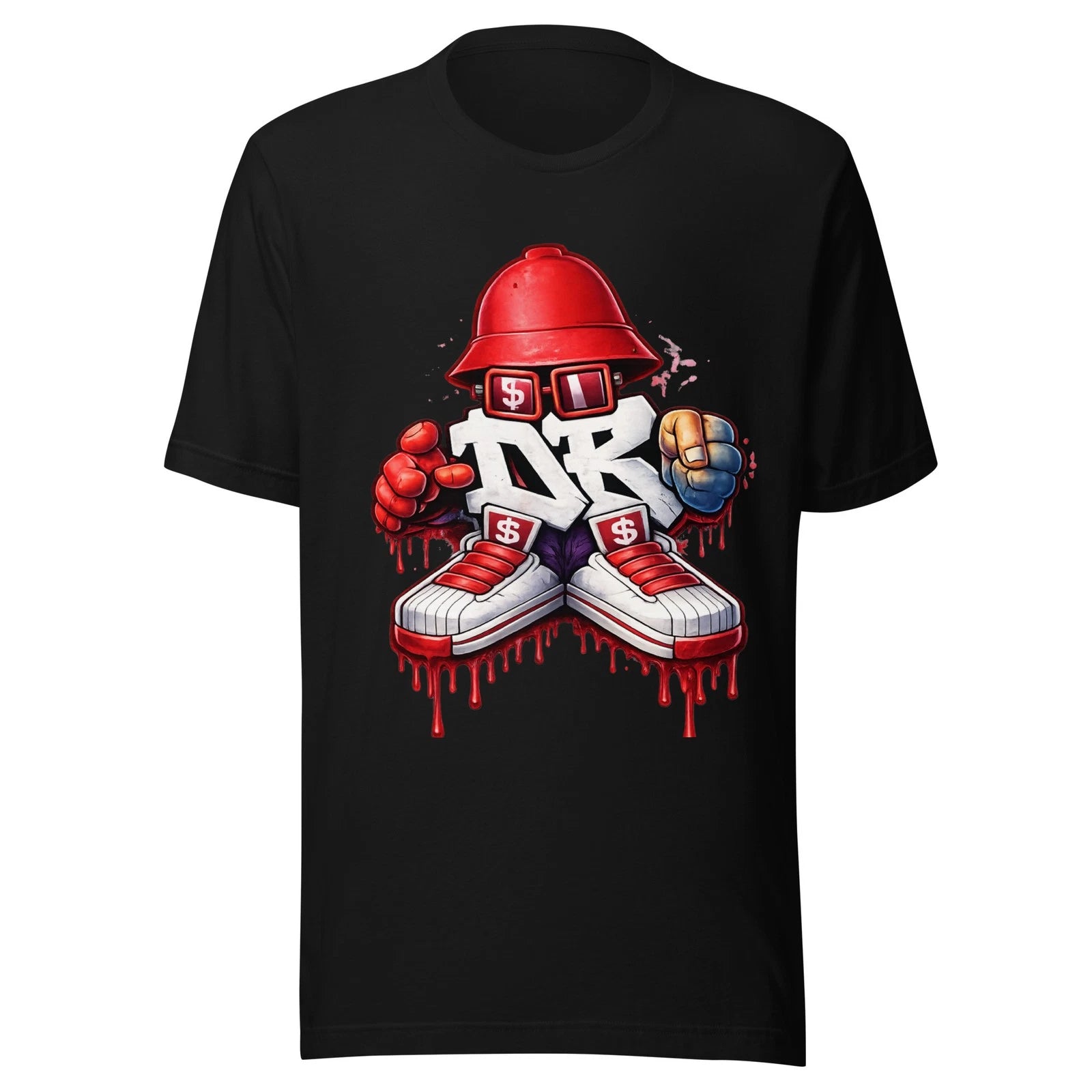 BBOY Red Graffiti Character T-shirt Hip Hop Streetwear Urban Graphic Tee
