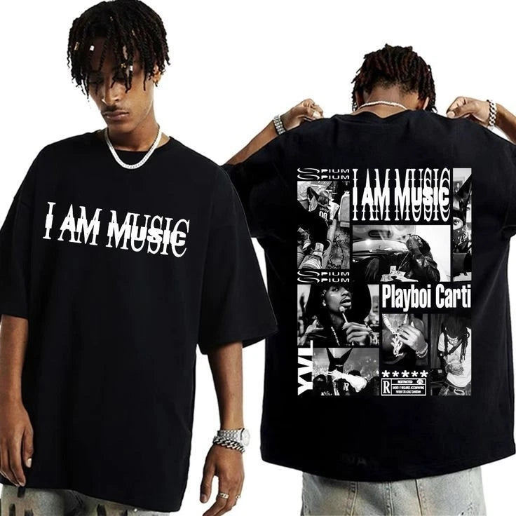 Hip Hop Album Style Graphic Oversize T shirt