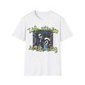 Urban Skunk Cartoon T-Shirt - 'Life Stinks in the City' Graphic Tee