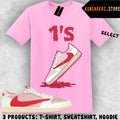 Shirt Matching Travis Scott 1 Low Tropical Pink Match Sneaker Shoe Dripping 1s
