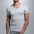 Summer V Neck Low Cut T Shirt for Men Short Sleeve Pullover Comfortable Fit