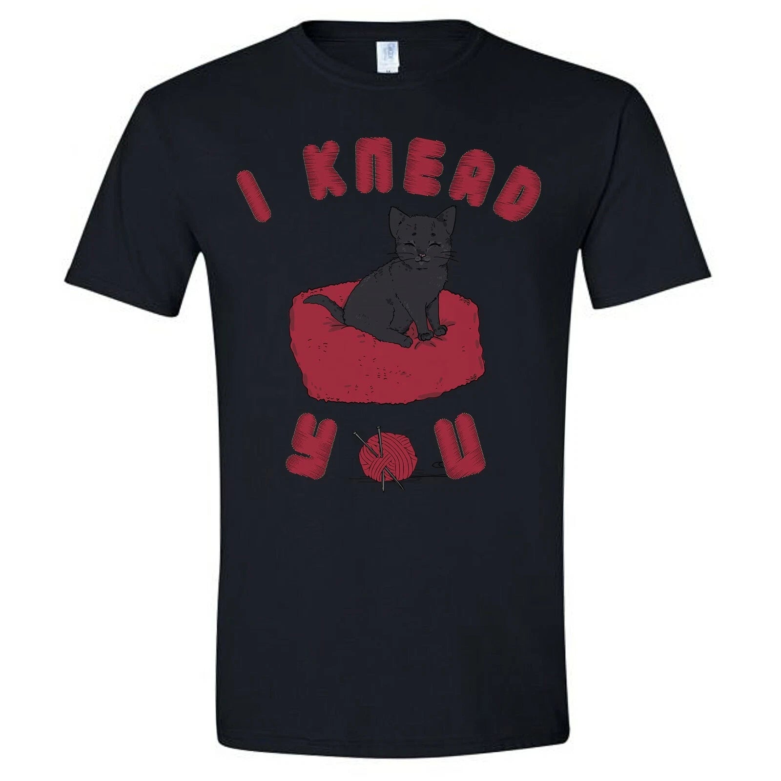 I Knead You Shirt Cute Black Cat Valentine's Day Shirt for Women & Kitten Lovers