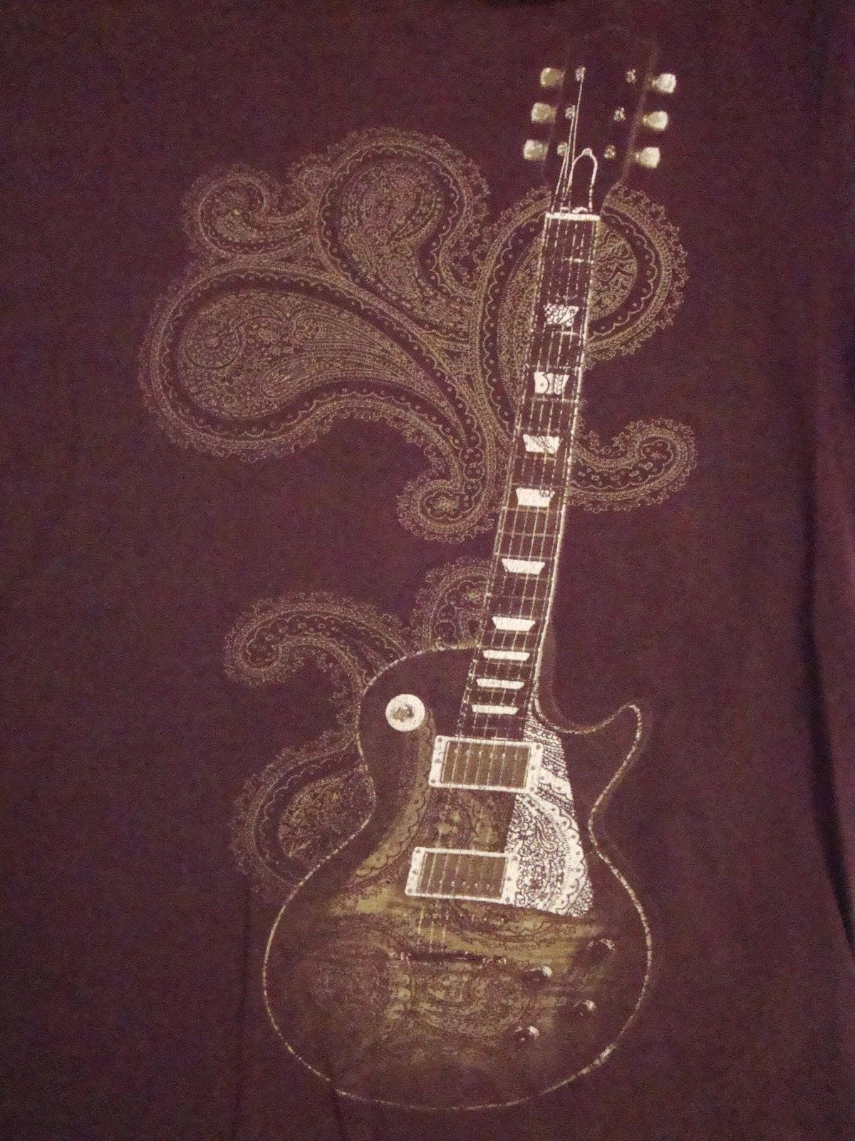 Urban Pipeline Blues Rock & Roll Guitar Brown T Shirt S