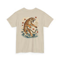 Roaring Tiger Illustration Tee | Japanese Wave Tattoo Style