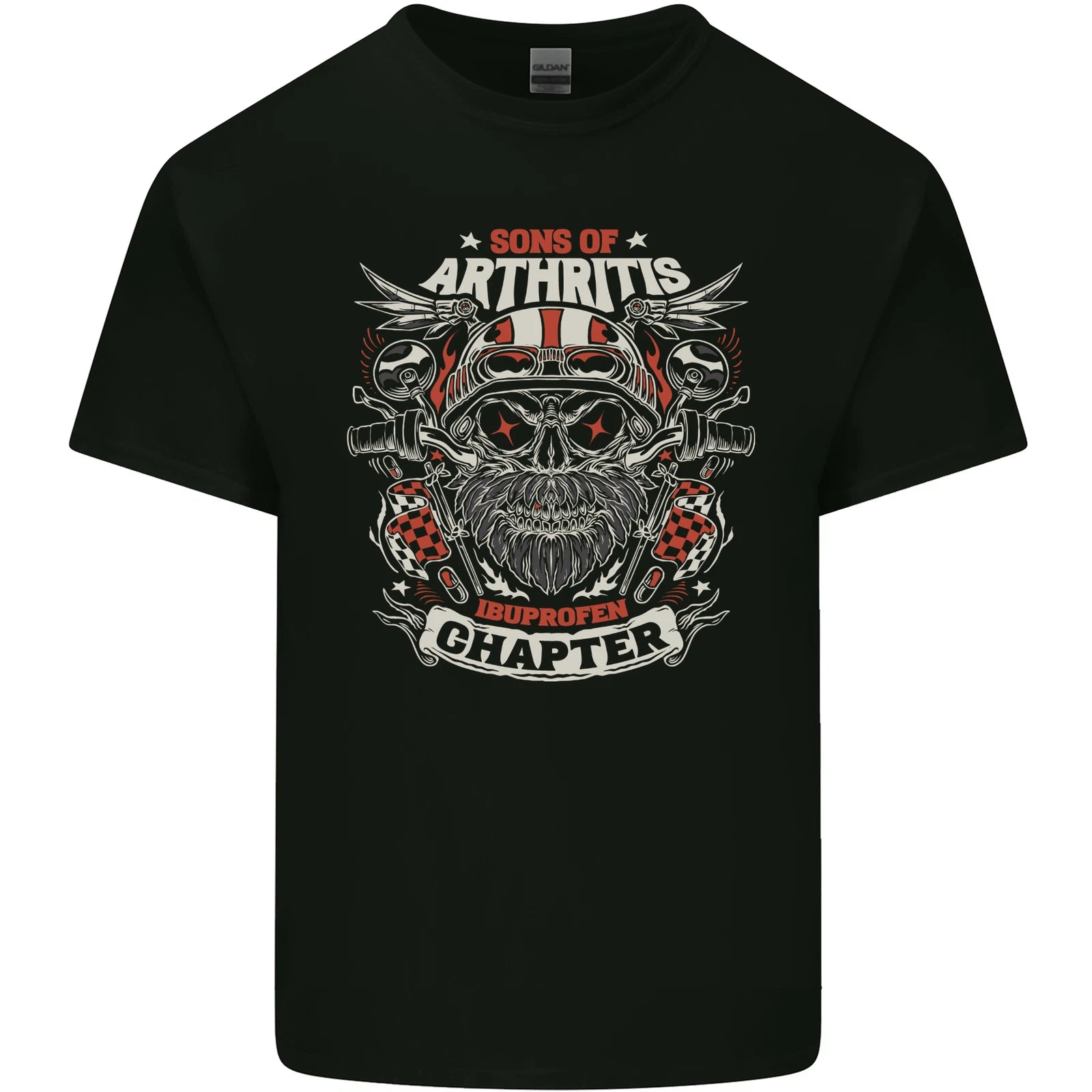 Sons of Arthritis Funny Biker Motorcycle Mens Cotton T-Shirt Tee Top
