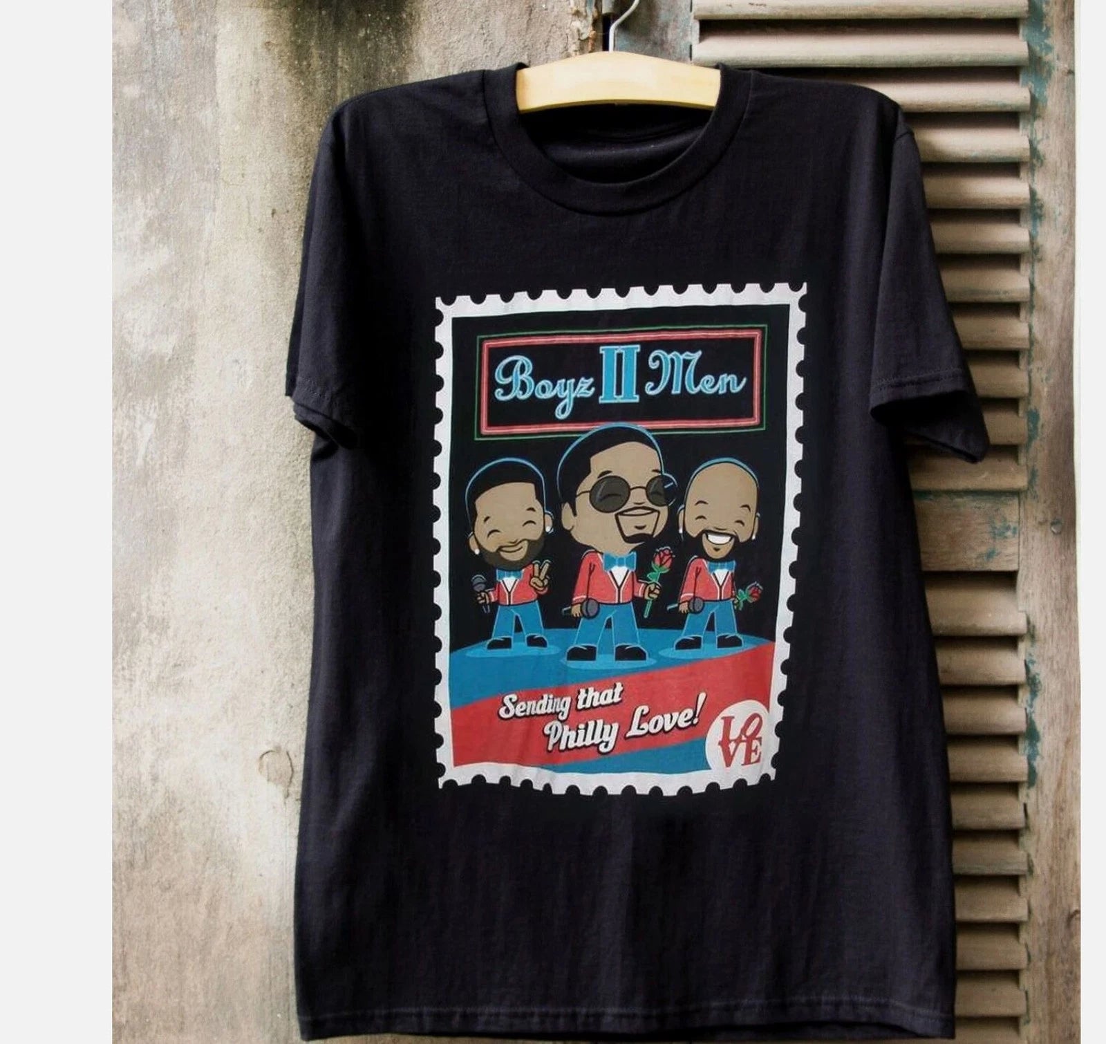 Vintage Boyz II Men Sending Out Philly Love Black All Size Gift Shirt