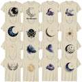 Boho Moon And Stars Adult T-Shirt Moon Phases And Sun Astrology Celestial Gift