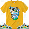 Chunky Dunky Pint T-Shirt Matching SB Dunk Low Ben & Jerry's Chunky Dunky-Yellow