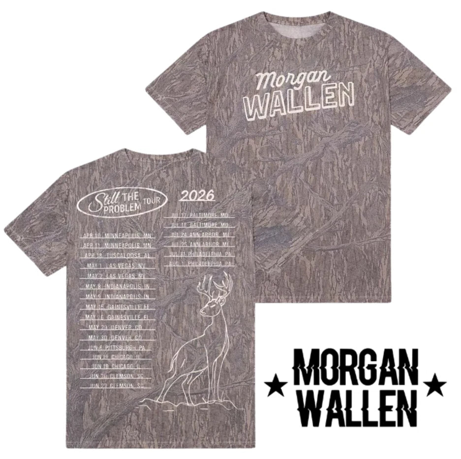 Morgan Wallen Still The Problem Tour 2026 Merch Camo 3D T-Shirt S-4XL