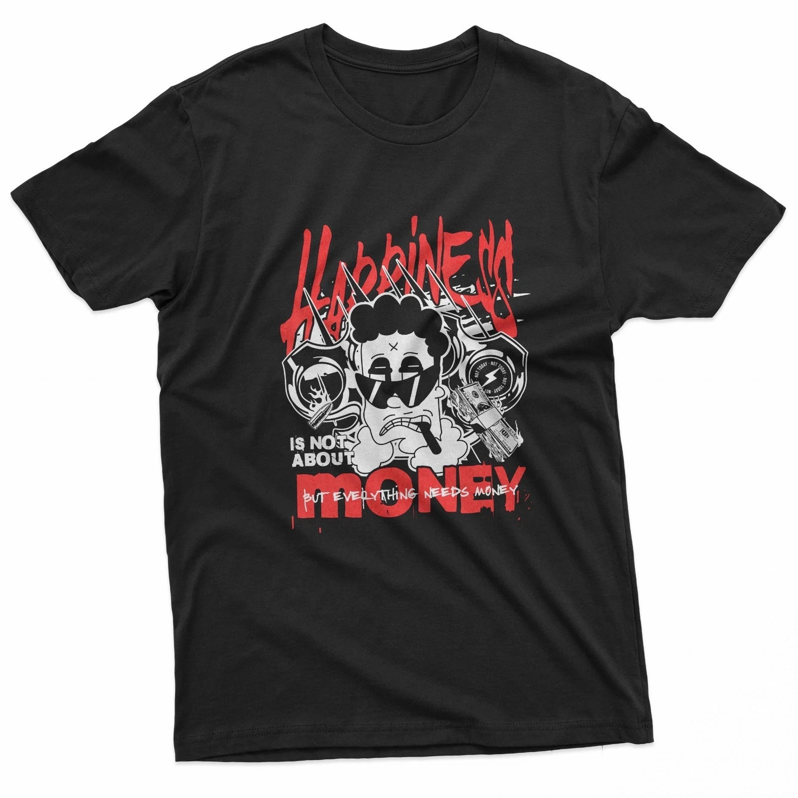 Funny Money Cartoon Character Streetwear T-Shirt