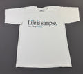 Rare Vintage 90s Life Is Simple Eat Sleep Swim Joxx Orange Beach White T Shirt