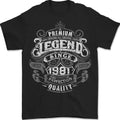 Premium Legend 45th Birthday 1981 Mens T-Shirt 100% Cotton