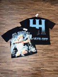 Life Hustlers Printed Casual Loose-Fitting Cotton T-shirt